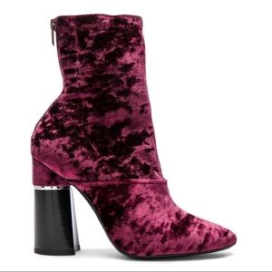 3.1 Phillip Lim Kyoto velvet block heel ankle boots 37.5 NWT